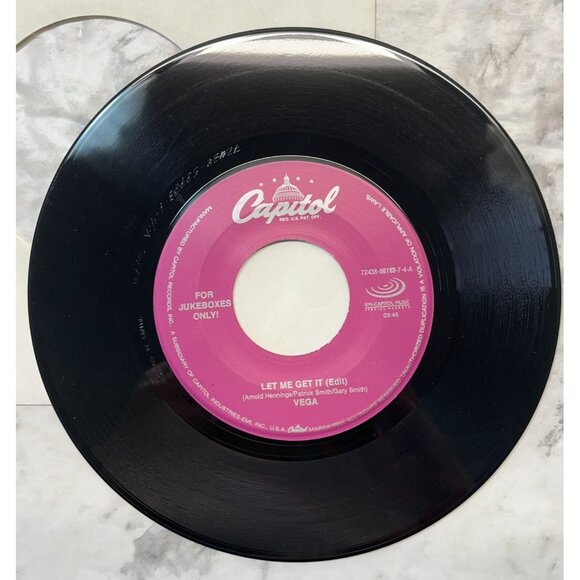 Vega Let Me Get It / No Dough (Feat J T Money) 45 Funk Soul Capitol Jukebox VG+ - Picture 4 of 6